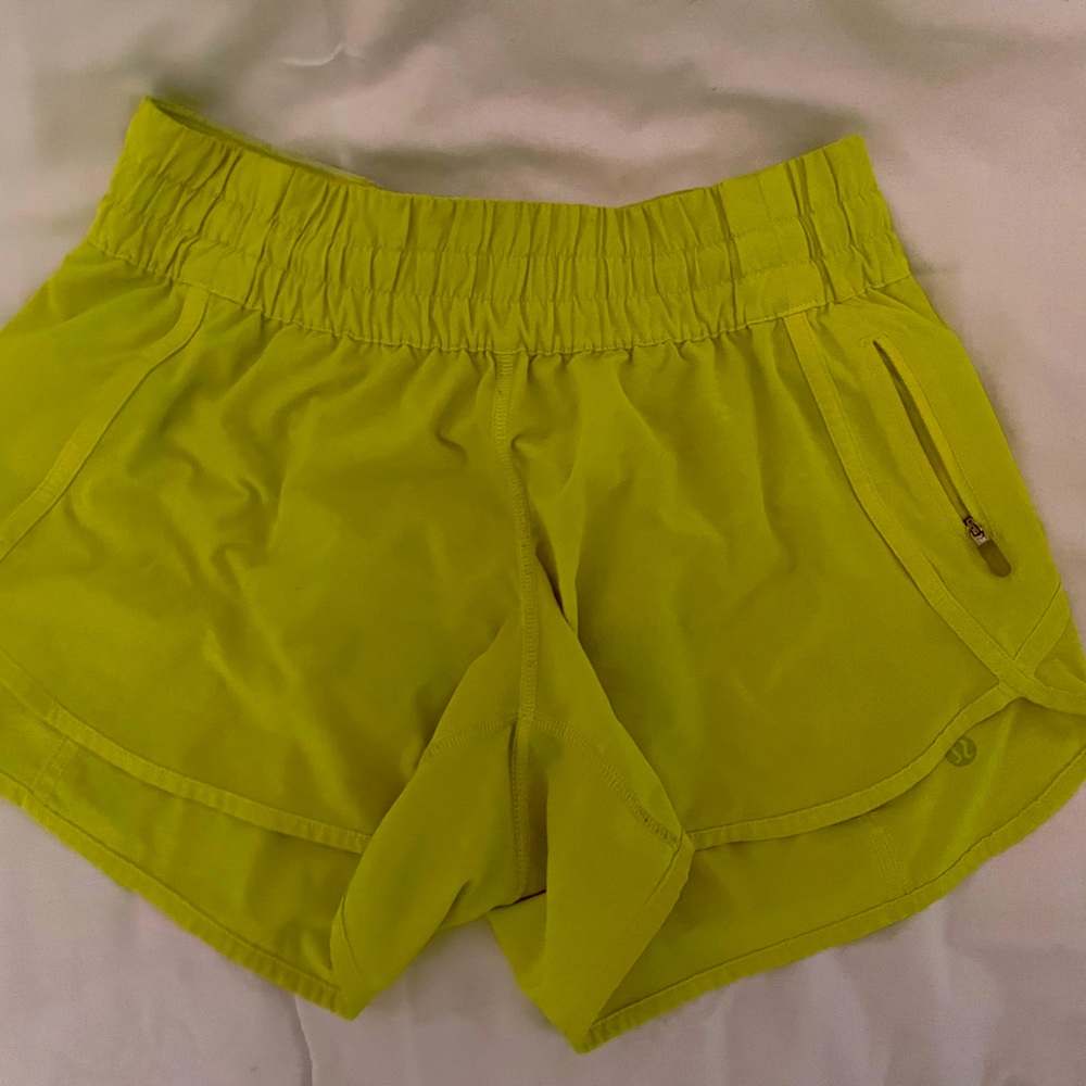 LULULEMON NEON GREEN/YELLOW SHORTS